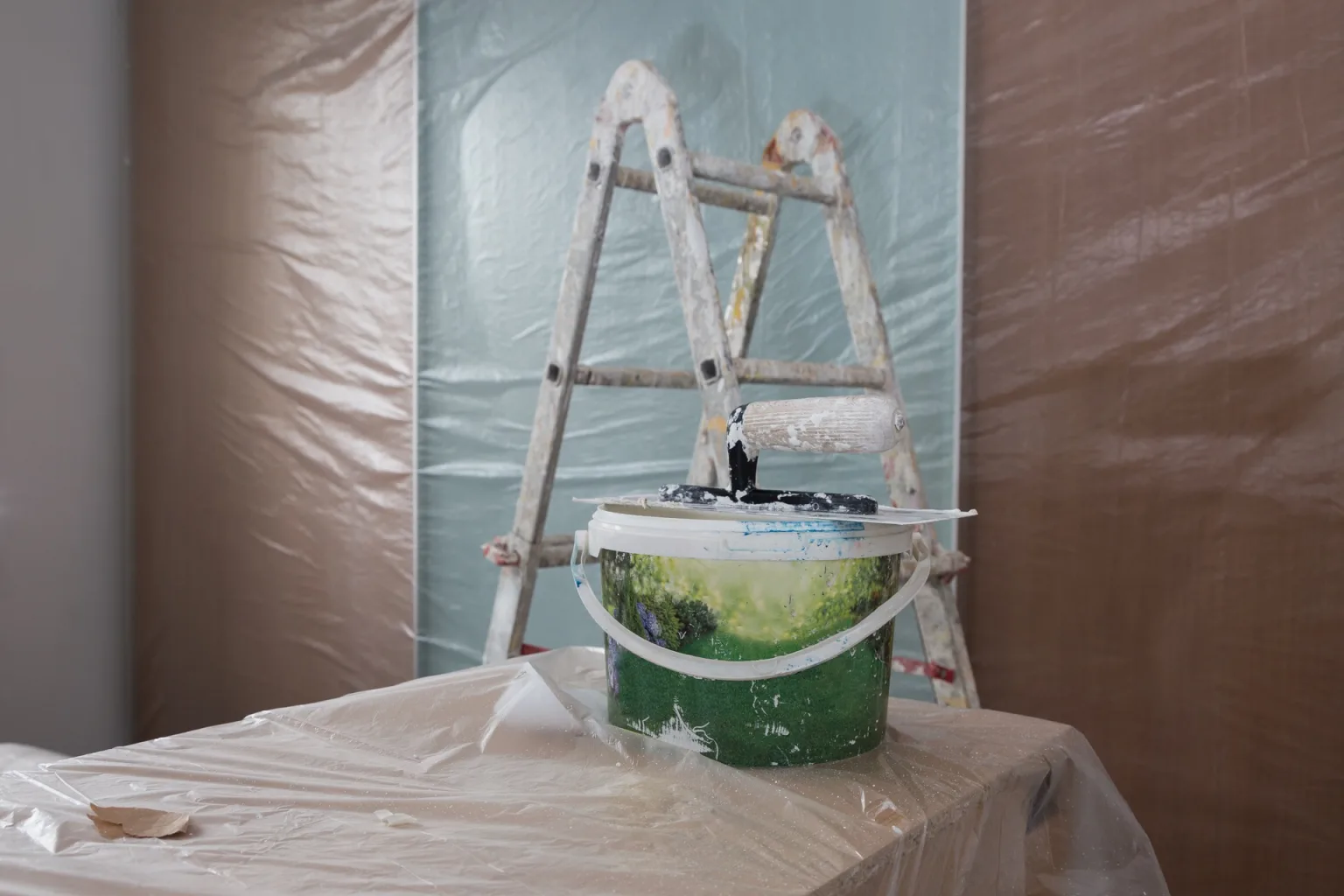 House preparation for painting House preparation for painting